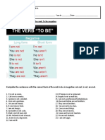 Colegio German Arciniegas I.E.D. English Workshop Verb To Be Negative