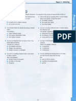 Listening comprehension practice test with multiple choice questions