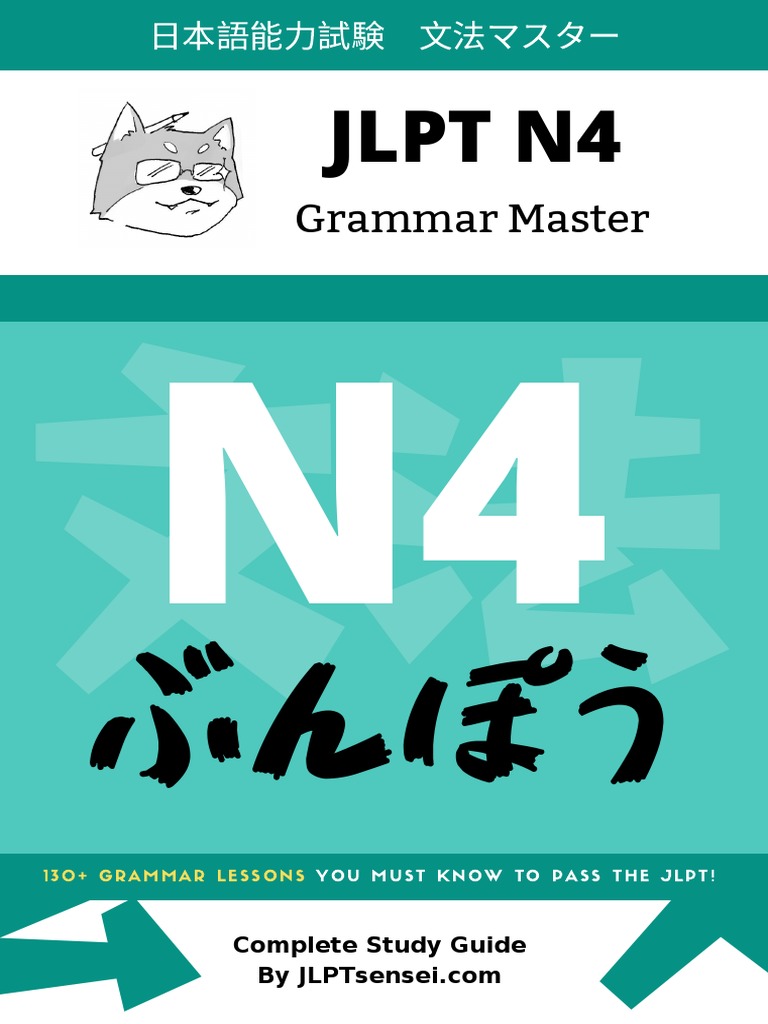 Jlpt N4 Grammar Master Ebook By Jlptsensei Com Pdf Japanese Language Syntactic Relationships