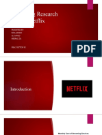 Marketing Research Report:Netflix: Presented By: Rida Ahmad Ali Jawad Meeral Zia