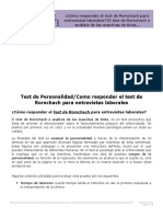 ¿Cómo Responder El Test de Rorschach para Entrevistas Laborales - El Test de Rors