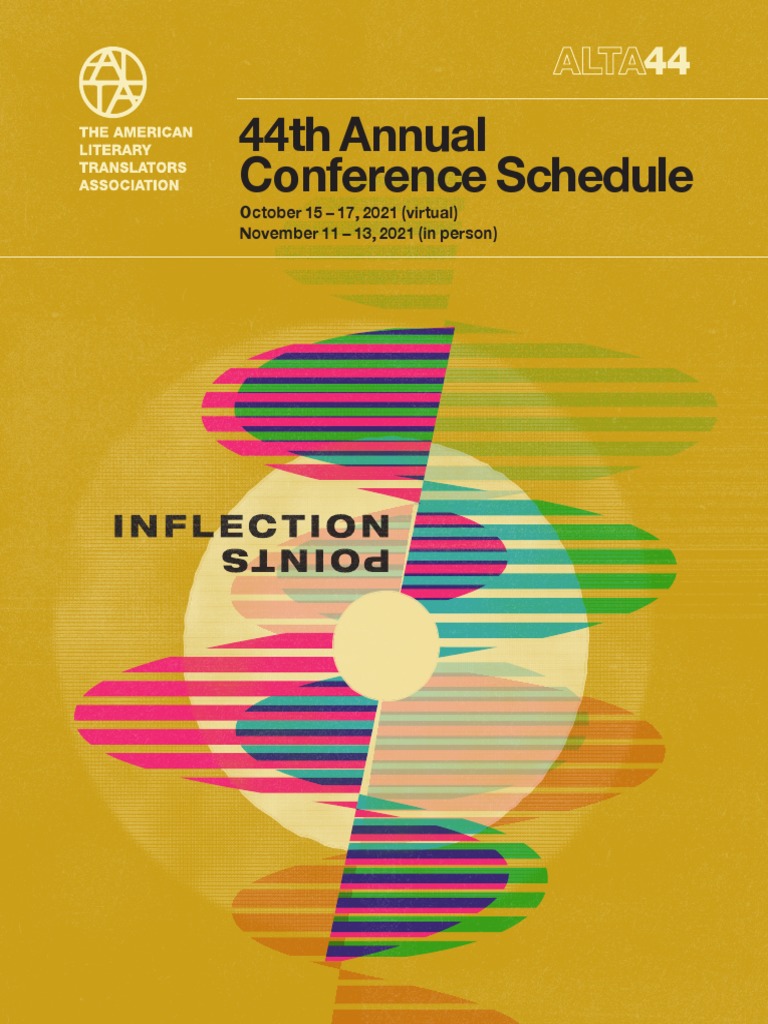 ALTA44 Conference Schedule | PDF | Translations | Gender