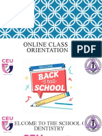 Online Class Orientation: Hospital Dentistry 2 Lec 2 SEMESTER 2020-2021