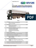 Instalação, operação e manutenção de filtros prensa manuais e semi-automáticos