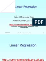 Linear Regression: Major: All Engineering Majors Authors: Autar Kaw, Luke Snyder