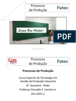 Aula 5 - Processos de Produção - Projeto de Produto e de Processo