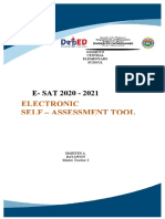 Self - Assessment Tool Electronic: E-SAT 2020 - 2021