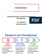 Important Points of Product Development Management Leo Aldianto Yulianto Suharto