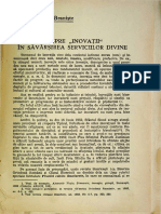 Despre Inovaţii" În Săvârşirea Serviciilor Divine, În Studii Teologice", An V (1953), Nr. 3-4, P. 279-303