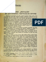 Despre „Inovaţii” În Săvârşirea Serviciilor Divine, În „Studii Teologice”, An v (1953), Nr. 3-4, p. 279-303
