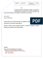 Exercícios de  PDI - semana 5 7 ano