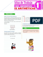 Sucesiones Aritmeticas para Primer Grado de Secundaria