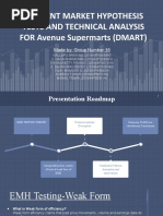 Efficient Market Hypothesis Tests and Technical Analysis FOR Avenue Supermarts (DMART)