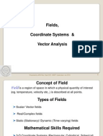 Fields, Coordinate Systems and Vector Analysis