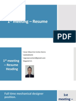 Meeting Resume