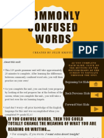 Commonly Confused Words: Created by Julie Kristin