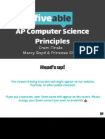 AP Computer Science Principles Finale