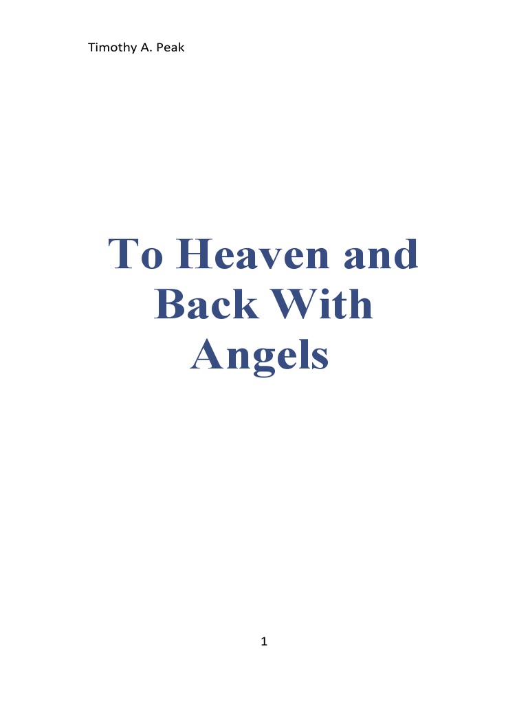 To Heaven and Back With Angels PDF Trees Angel