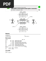 Calculation of The Beam-To-Beam Splice Connection: EN 1993-1-8:2005/AC:2009