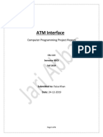 ATM Interface Computer Programming Project Report