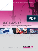 ACTAS P. Portable Switchgear Test Systems