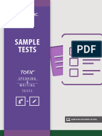 Speaking Writing Sample Tests