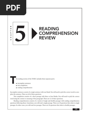 Reading Comprehension Review