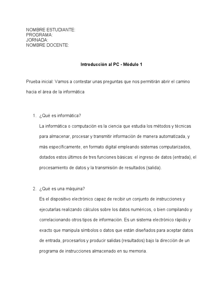 Trabajo Informatica | PDF | Hardware de la computadora | Informática