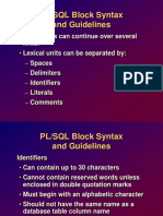 PL/SQL Block Syntax and Guidelines