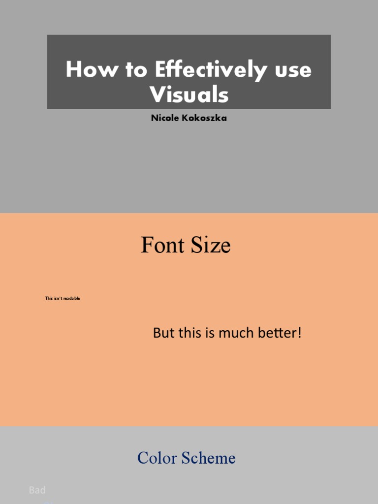 Effective Visuals for Presentations | PDF | Self-Improvement