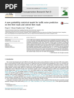 A New Probability Statistical Model For Traffic Noise Prediction