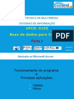 Curso Técnico de Multimédia: Iniciação ao Microsoft Access