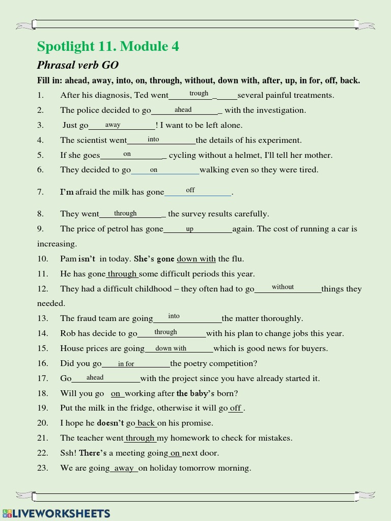 Phrasal Verb GO 1 | PDF