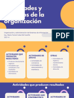 Actividades y Procesos de La Organización