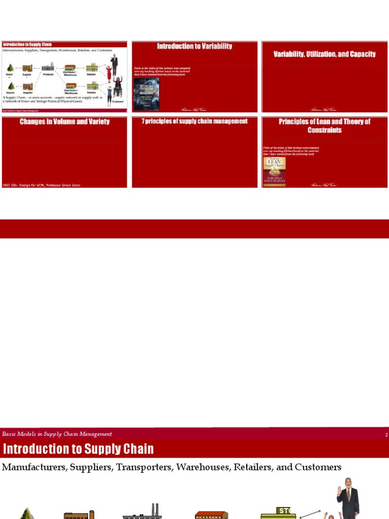 Week 01 Intro To SC | PDF | Supply Chain | Supply Chain Management
