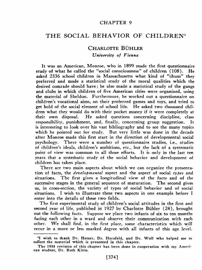 9 - The Social Behavior of Children | PDF | Imitation | Developmental ...