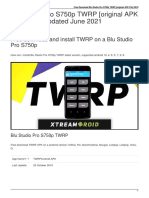 Blu Studio Pro S750p TWRP (Original APK File) 2019 - Updated June 2021