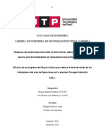 Eficacia de Un Programa de Pausas Activas Para Reducir El Nivel de Estrés en Los Trabajadores Del Área de Operaciones en La Empresa Facogem Industrial