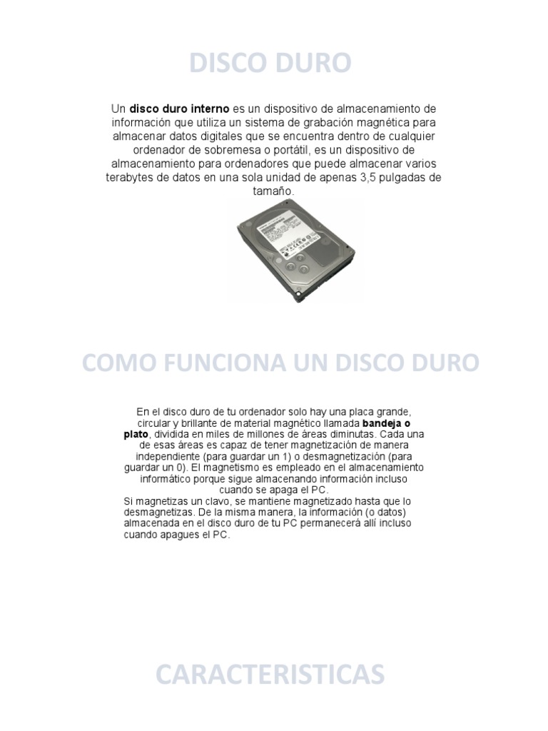 Disco Duro | PDF | Disco duro | Ciencias de la Computación