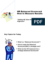 HR Balanced Scorecard How To Measure Results: "Adding HR Value Through Strategic Alignment"