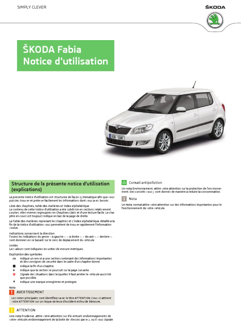 2013 Skoda Fabia 87446 | PDF | Véhicules | Transmission (Mécanique)