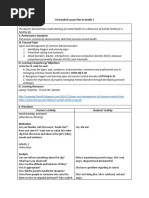 7A Detailed Lesson Plan in Health 7 I. Content Standard: Teacher's Activity Students' Activity