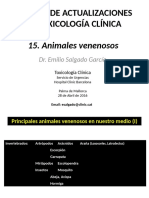 V Curso de Actualizaciones en Toxicología Clínica: 15. Animales Venenosos