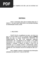 SENTENÇA EM HABEAS DATA