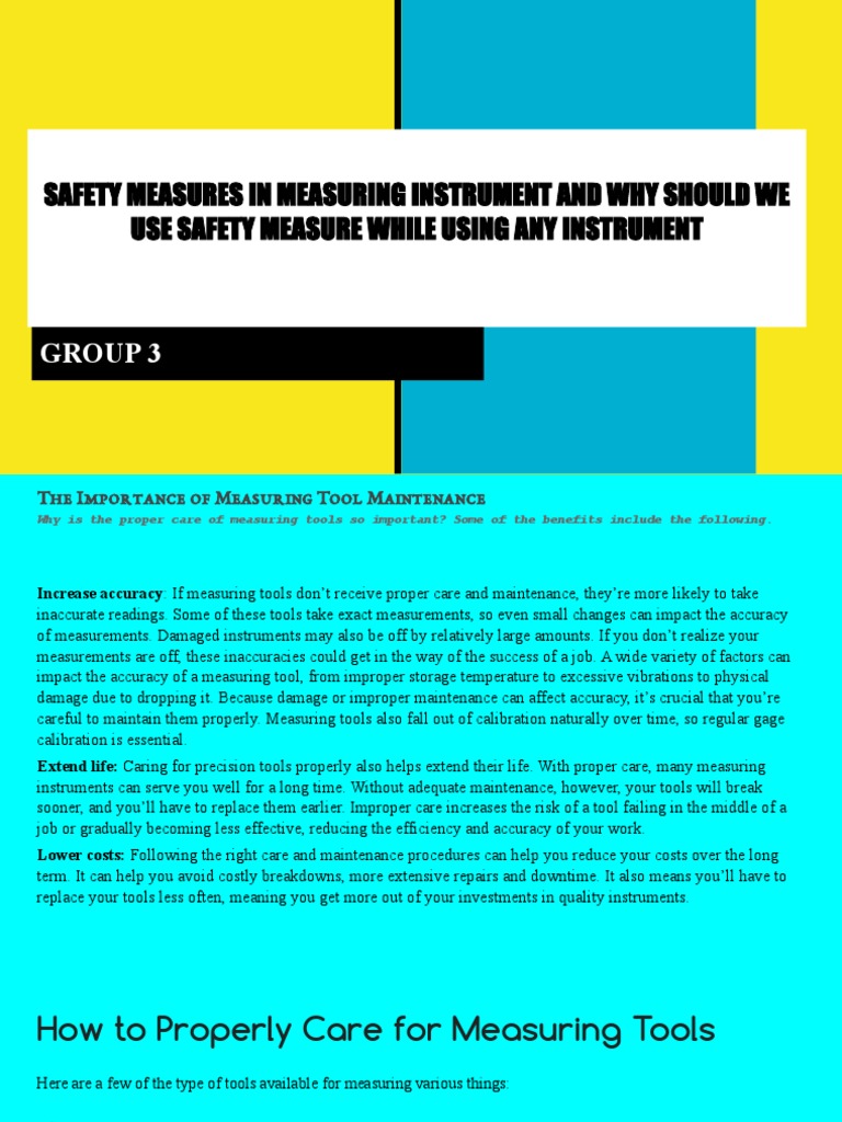 Safe Handling of Measuring Instruments | PDF | Calibration | Accuracy ...