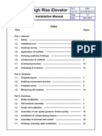 High Rise Elevator: Installation Manual