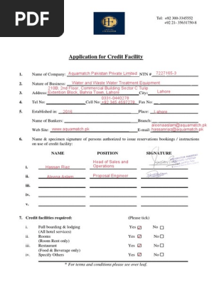 Credit Application