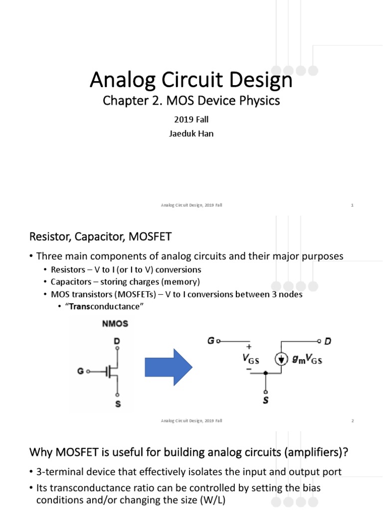 MOS Device Physics in Analog Design | PDF | Mosfet | Cmos