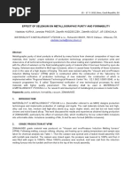 Effect of Selenium On Metallographic Purity and Formability