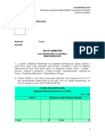 Contabilidade Geral - Exercício de Revisão